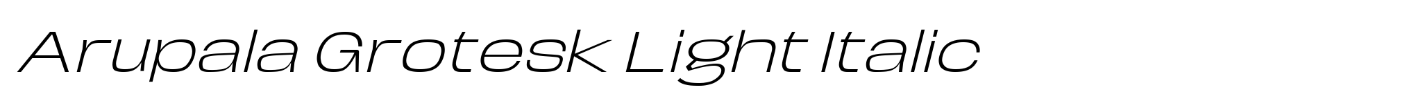 Arupala Grotesk Light Italic image